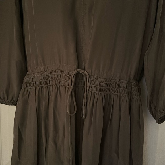 James Perse Silk Mid-Length Brown Dress Size 2 6 US๐ - Picture 7 of 8